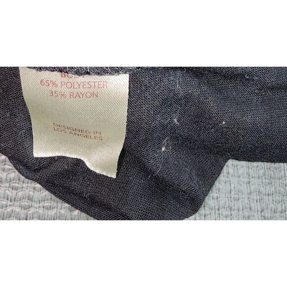 Women's Balance Collection Black with Sheer Stripes Medium Tank Top Keyhole Back - Picture 6 of 6